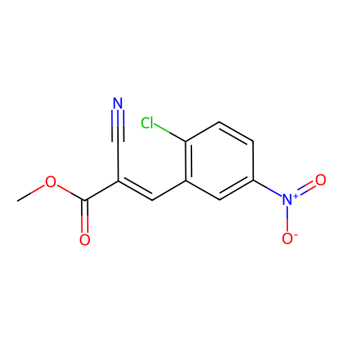 methyl (2E)-3-(2-chloro-5-nitrophenyl)-2-cyanoprop-2-enoate structure