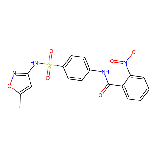 N-[4-[(5-methyl-1,2-oxazol-3-yl)sulfamoyl]phenyl]-2-nitrobenzamide structure