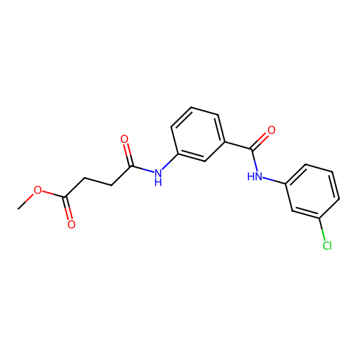 N-[3-(3-Chloro-phenylcarbamoyl)-phenyl]-succinamic acid methyl ester structure