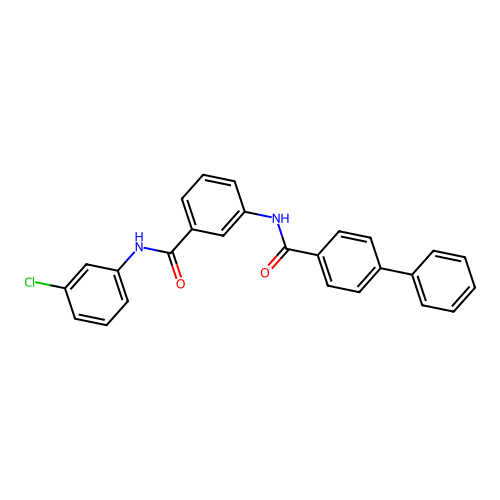N-(3-{[(3-chlorophenyl)amino]carbonyl}phenyl)-4-biphenylcarboxamide structure