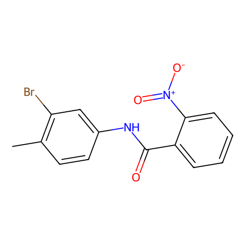 N-(3-bromo-4-methylphenyl)-2-nitrobenzamide structure