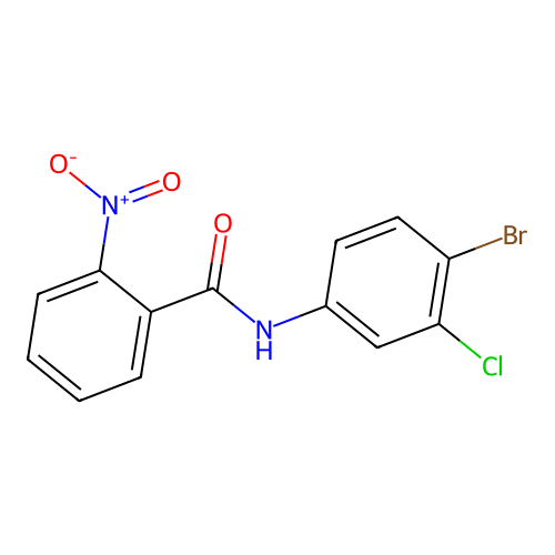 N-(4-bromo-3-chlorophenyl)-2-nitrobenzamide structure