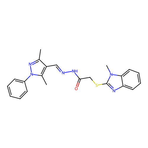C22H22N6OS structure