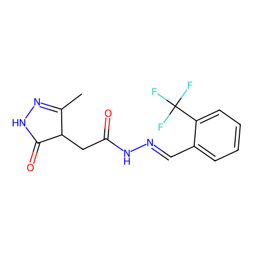 C14H13F3N4O2 structure