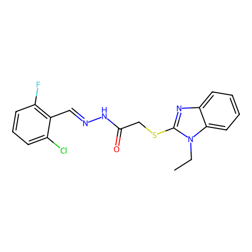 C18H16ClFN4OS structure