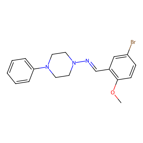 N-(5-Bromo-2-methoxybenzylidene)-4-phenyl-1-piperazinamine structure