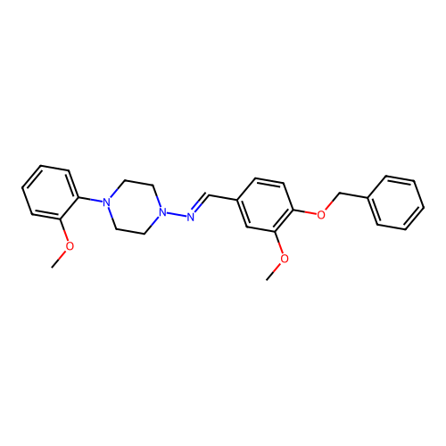 N-(4-(Benzyloxy)-3-methoxybenzylidene)-4-(2-methoxyphenyl)-1-piperazinamine structure