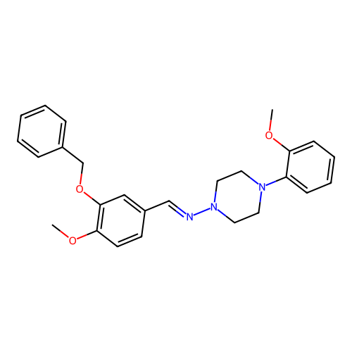 N-(3-(Benzyloxy)-4-methoxybenzylidene)-4-(2-methoxyphenyl)-1-piperazinamine structure