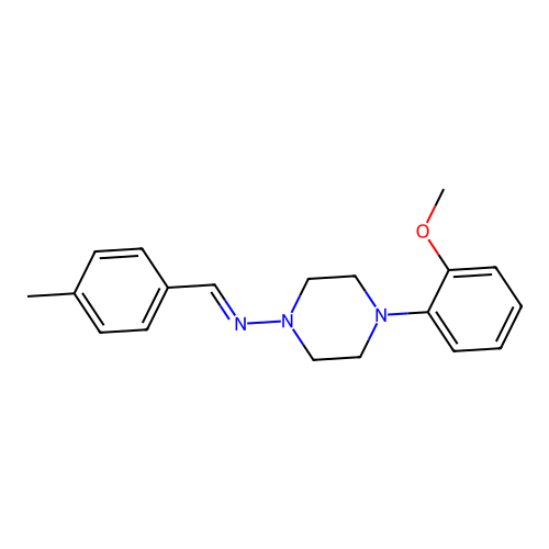 4-(2-Methoxyphenyl)-N-(4-methylbenzylidene)-1-piperazinamine structure