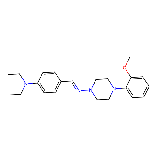 N-(4-(Diethylamino)benzylidene)-4-(2-methoxyphenyl)-1-piperazinamine structure