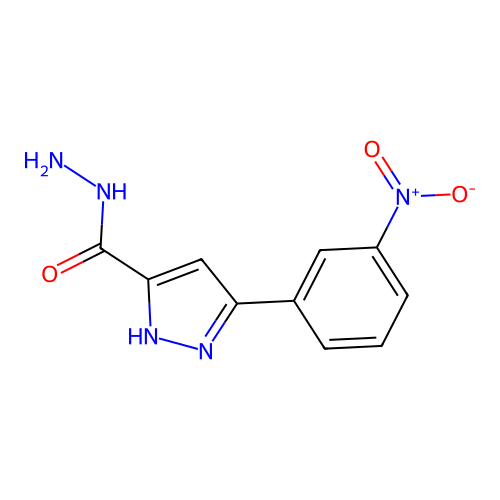 3-(3-nitrophenyl)-1H-pyrazole-5-carbohydrazide structure