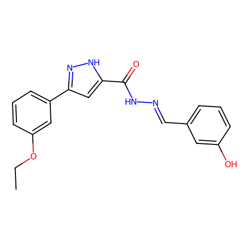 3-(3-ethoxyphenyl)-N'-[(E)-(3-hydroxyphenyl)methylidene]-1H-pyrazole-5-carbohydrazide structure