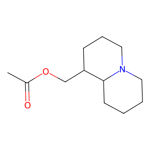2,3,4,6,7,8,9,9a-octahydro-1H-quinolizin-1-ylmethyl acetate structure