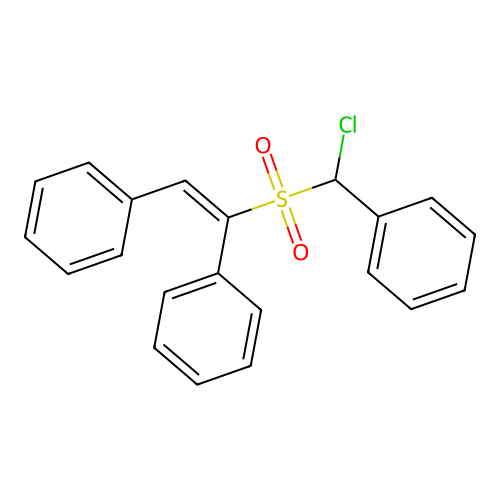 [(E)-2-[chloro(phenyl)methyl]sulfonyl-2-phenylethenyl]benzene structure