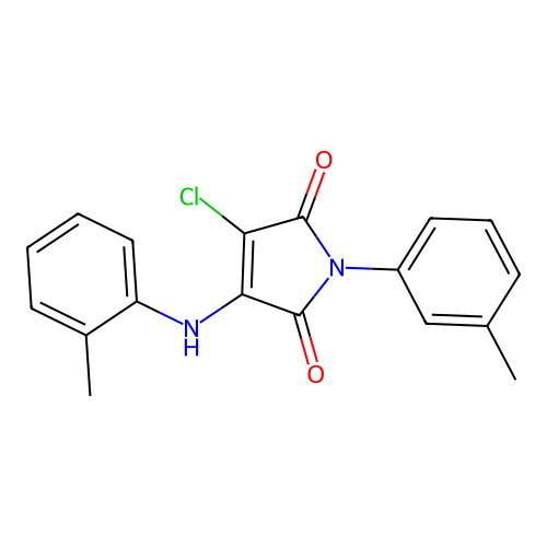 3-chloro-1-(3-methylphenyl)-4-[(2-methylphenyl)amino]-1H-pyrrole-2,5-dione structure