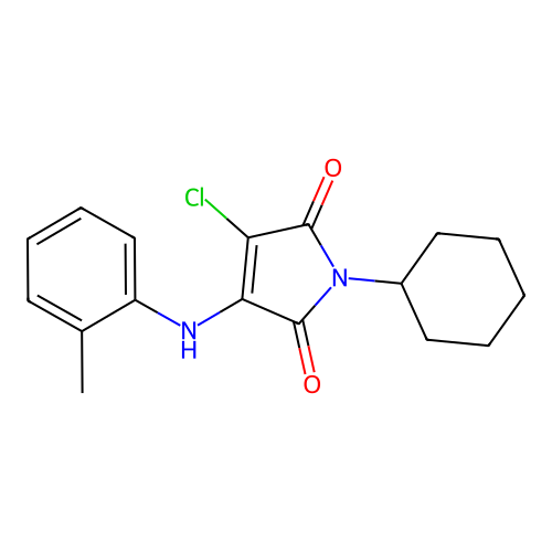 3-Chloro-1-cyclohexyl-4-o-tolylamino-pyrrole-2,5-dione structure