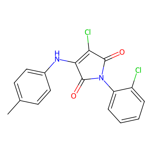 3-Chloro-1-(2-chlorophenyl)-4-[(4-methylphenyl)amino]azoline-2,5-dione structure