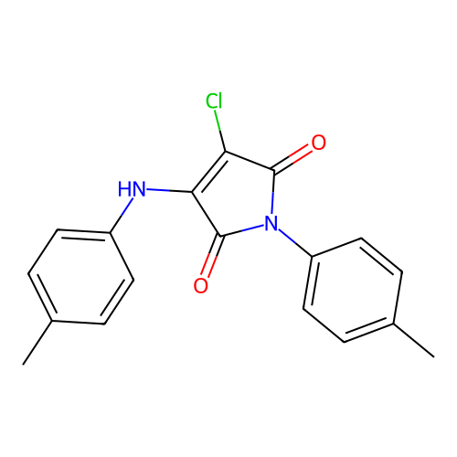 3-chloro-1-(4-methylphenyl)-4-[(4-methylphenyl)amino]-1H-pyrrole-2,5-dione structure