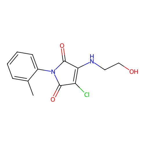 3-Chloro-4-(2-hydroxyethylamino)-1-(2-methylphenyl)pyrrole-2,5-dione structure