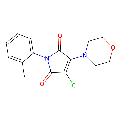 3-Chloro-4-morpholin-4-yl-1-o-tolyl-pyrrole-2,5-dione structure