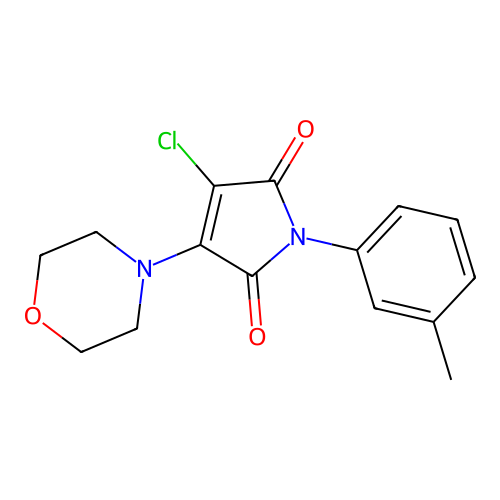 3-Chloro-4-morpholin-4-yl-1-m-tolyl-pyrrole-2,5-dione structure