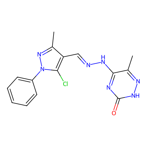 C15H14ClN7O structure