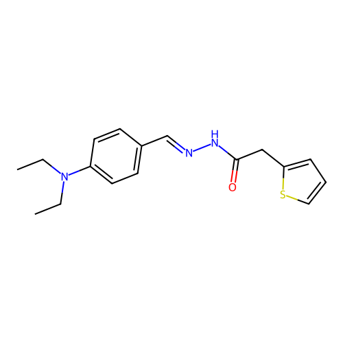 N'-(4-(Diethylamino)benzylidene)-2-(2-thienyl)acetohydrazide structure