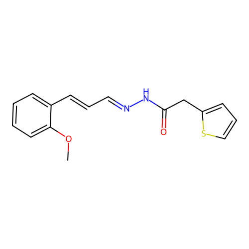 N'-(3-(2-Methoxyphenyl)-2-propenylidene)-2-(2-thienyl)acetohydrazide structure