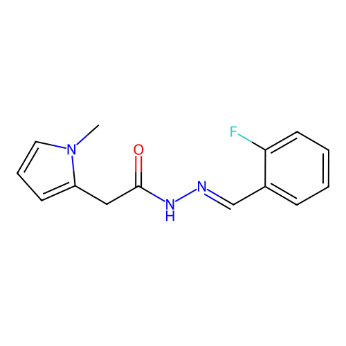 N'-(2-Fluorobenzylidene)-2-(1-methyl-1H-pyrrol-2-YL)acetohydrazide structure