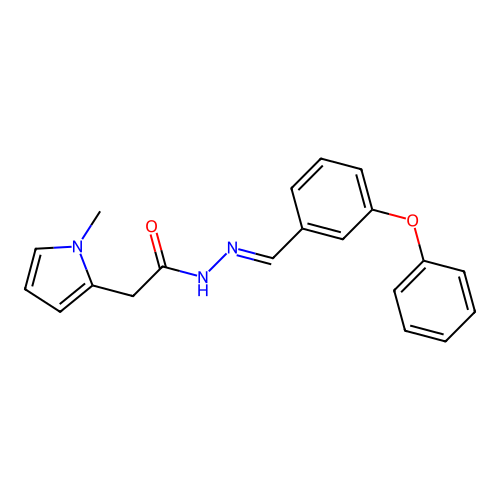 2-(1-Methyl-1H-pyrrol-2-YL)-N'-(3-phenoxybenzylidene)acetohydrazide structure