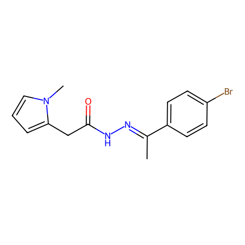 N'-[(E)-1-(4-bromophenyl)ethylidene]-2-(1-methyl-1H-pyrrol-2-yl)acetohydrazide structure