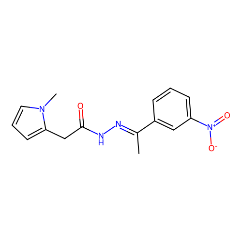 2-(1-Methyl-1H-pyrrol-2-YL)-N'-(1-(3-nitrophenyl)ethylidene)acetohydrazide structure