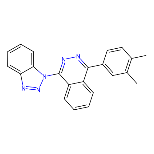 1-(1H-1,2,3-benzotriazol-1-yl)-4-(3,4-dimethylphenyl)phthalazine structure
