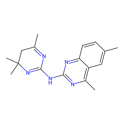 (4,6-Dimethylquinazolin-2-yl)(4,4,6-trimethyl-4,5-dihydropyrimidin-2-yl)amine structure