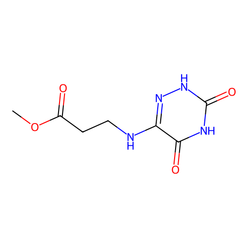 methyl 3-[(3,5-dioxo-2H,4H-1,2,4-triazin-6-yl)amino]propanoate structure