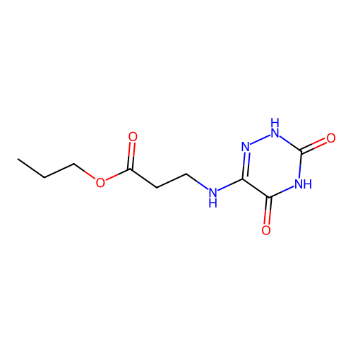 propyl 3-[(3,5-dioxo-2H-1,2,4-triazin-6-yl)amino]propanoate structure