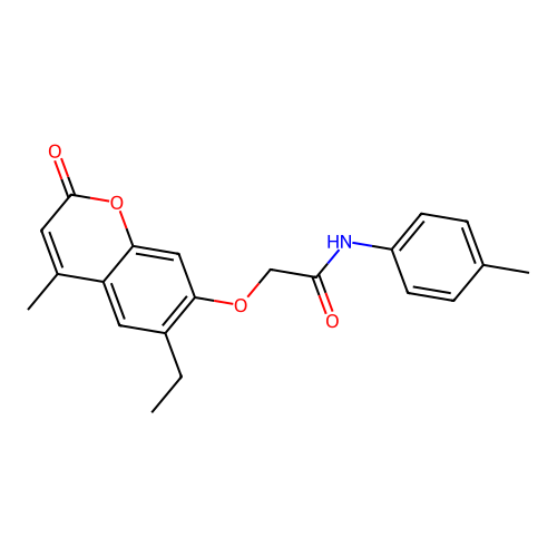 2-[(6-ethyl-4-methyl-2-oxo-2H-chromen-7-yl)oxy]-N-(4-methylphenyl)acetamide structure