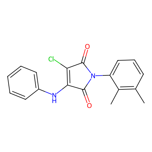 3-chloro-1-(2,3-dimethylphenyl)-4-(phenylamino)-1H-pyrrole-2,5-dione structure