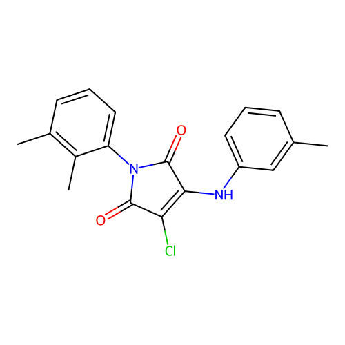 3-chloro-1-(2,3-dimethylphenyl)-4-[(3-methylphenyl)amino]-1H-pyrrole-2,5-dione structure