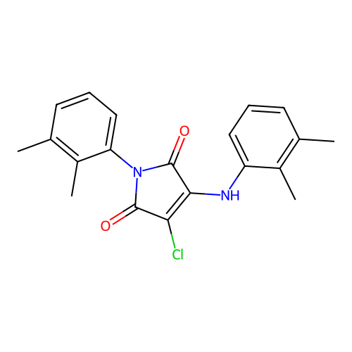 3-chloro-4-(2,3-dimethylanilino)-1-(2,3-dimethylphenyl)pyrrole-2,5-dione structure