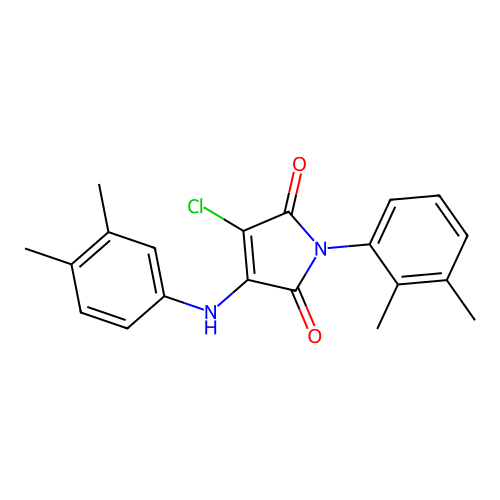 3-chloro-4-(3,4-dimethylanilino)-1-(2,3-dimethylphenyl)pyrrole-2,5-dione structure