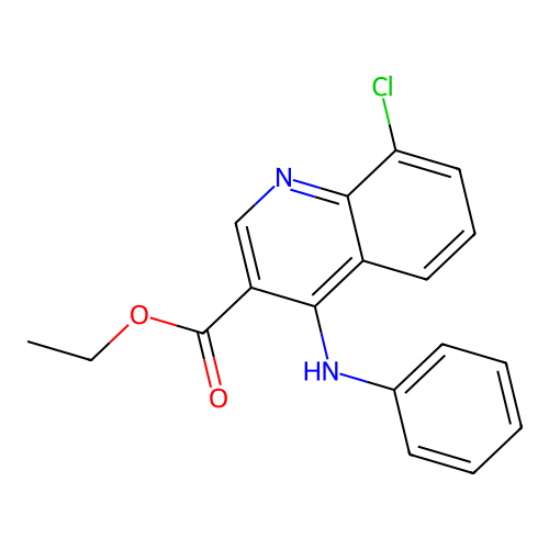 Ethyl 8-chloro-4-(phenylamino)quinoline-3-carboxylate structure