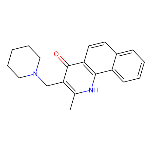 2-Methyl-3-(piperidylmethyl)benzo[h]quinolin-4-ol structure