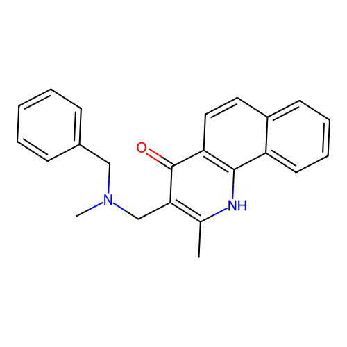 3-{[benzyl(methyl)amino]methyl}-2-methylbenzo[h]quinolin-4(1H)-one structure