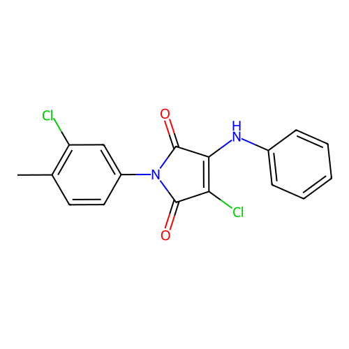 3-chloro-1-(3-chloro-4-methylphenyl)-4-(phenylamino)-1H-pyrrole-2,5-dione structure