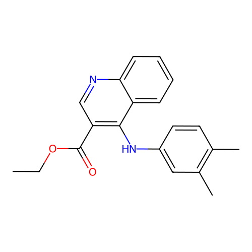 Ethyl 4-[(3,4-dimethylphenyl)amino]quinoline-3-carboxylate structure