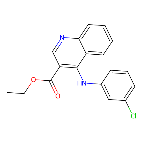 Ethyl 4-[(3-chlorophenyl)amino]quinoline-3-carboxylate structure