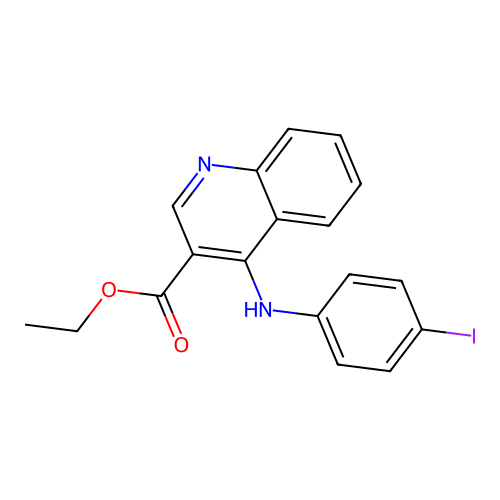 Ethyl 4-[(4-iodophenyl)amino]quinoline-3-carboxylate structure