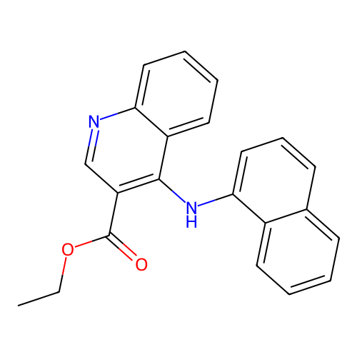 Ethyl 4-(naphthalen-1-ylamino)quinoline-3-carboxylate structure