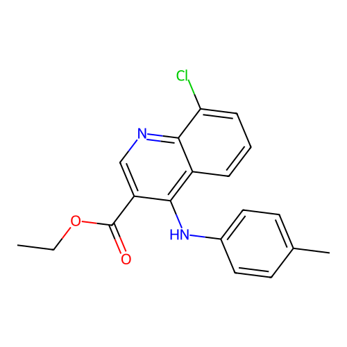 Ethyl 8-chloro-4-[(4-methylphenyl)amino]quinoline-3-carboxylate structure
